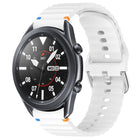 Wavy Grain Stitched 22mm Silicone Watch Band