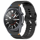 Wavy Grain Stitched 22mm Silicone Watch Band, For Samsung Galaxy Watch 3 45mm - DealBuddy