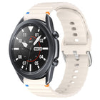 Wavy Grain Stitched 22mm Silicone Watch Band