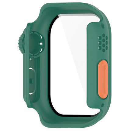Change to Ultra 49mm Tempered Film Integrated PC Button Watch Case