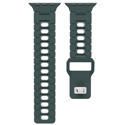 Two Tone Silicone Watch Band, For Apple Watch 46mm / 49mm / 45mm / 44mm, For Apple Watch 42mm / 41mm / 40mm / 38mm - DealBuddy