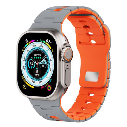 Two Tone Silicone Watch Band, For Apple Watch 46mm / 49mm / 45mm / 44mm, For Apple Watch 42mm / 41mm / 40mm / 38mm - DealBuddy