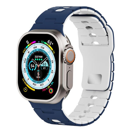 Two Tone Silicone Watch Band, For Apple Watch 46mm / 49mm / 45mm / 44mm, For Apple Watch 42mm / 41mm / 40mm / 38mm - DealBuddy
