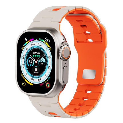 Two Tone Silicone Watch Band, For Apple Watch 46mm / 49mm / 45mm / 44mm, For Apple Watch 42mm / 41mm / 40mm / 38mm - DealBuddy