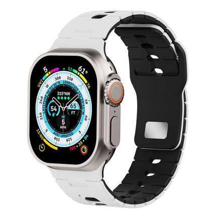 Two Tone Silicone Watch Band, For Apple Watch 46mm / 49mm / 45mm / 44mm, For Apple Watch 42mm / 41mm / 40mm / 38mm - DealBuddy