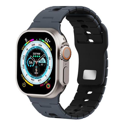Two Tone Silicone Watch Band, For Apple Watch 46mm / 49mm / 45mm / 44mm, For Apple Watch 42mm / 41mm / 40mm / 38mm - DealBuddy