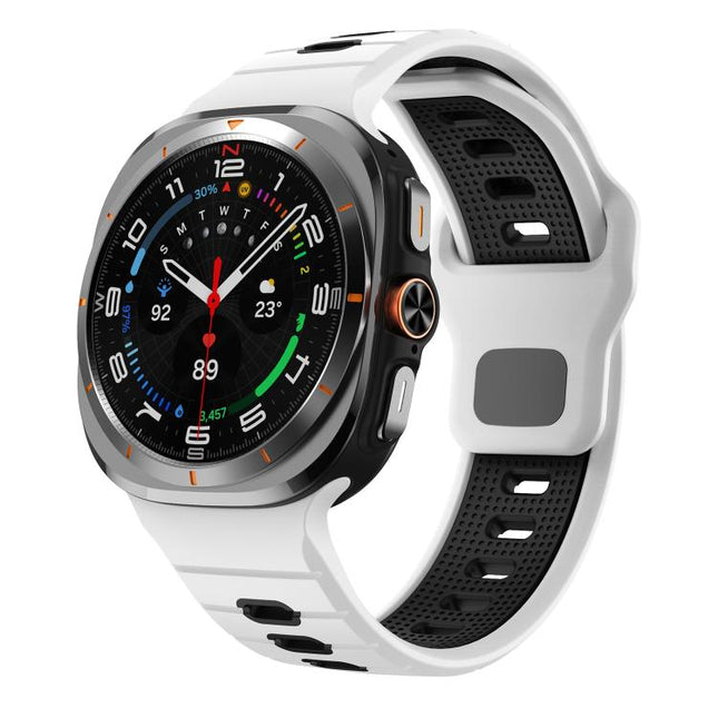 Horizontal Stripes Reverse Buckle Silicone Watch Band, For Samsung Galaxy Watch Ultra 47mm / Ultra 2025 - DealBuddy