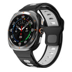 Horizontal Stripes Reverse Buckle Silicone Watch Band