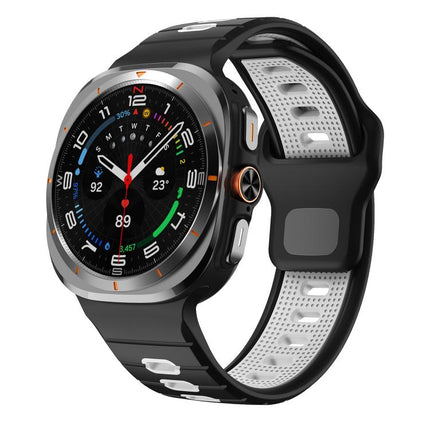 Horizontal Stripes Reverse Buckle Silicone Watch Band, For Samsung Galaxy Watch Ultra 47mm / Ultra 2025 - DealBuddy
