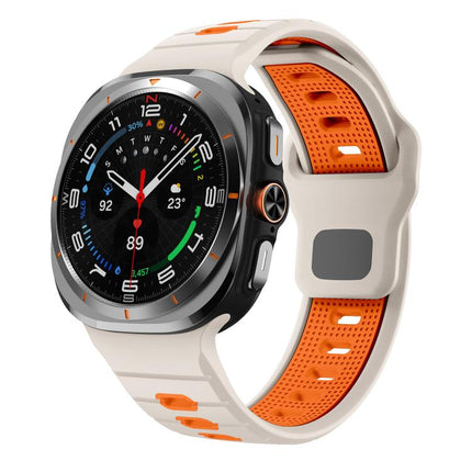 Horizontal Stripes Reverse Buckle Silicone Watch Band, For Samsung Galaxy Watch Ultra 47mm / Ultra 2025 - DealBuddy