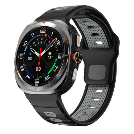 Horizontal Stripes Reverse Buckle Silicone Watch Band
