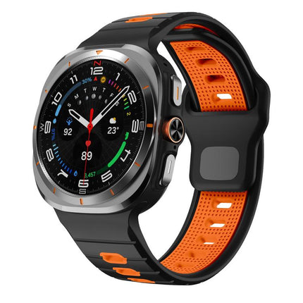 Horizontal Stripes Reverse Buckle Silicone Watch Band, For Samsung Galaxy Watch Ultra 47mm / Ultra 2025 - DealBuddy
