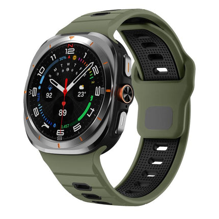 Horizontal Stripes Reverse Buckle Silicone Watch Band, For Samsung Galaxy Watch Ultra 47mm / Ultra 2025 - DealBuddy