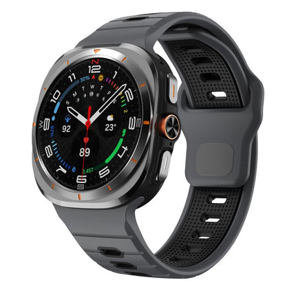 Horizontal Stripes Reverse Buckle Silicone Watch Band