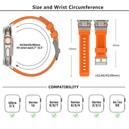 Kalebol Outdoor Explorer Metal Connector TPU Watch Band, For Apple Watch 46mm / 49mm / 45mm / 44mm - DealBuddy
