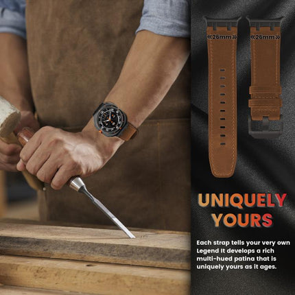 Crazy Horse Leather Watch Band, For Samsung Galaxy Watch Ultra 47mm / Ultra 2025 - DealBuddy