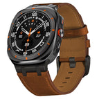 For Samsung Galaxy Watch Ultra 47mm / Ultra 2025 / Red Brown+Black Buckle