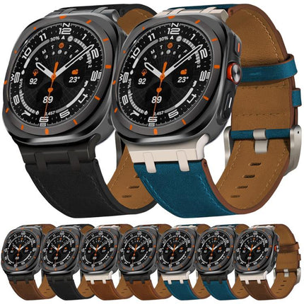 Crazy Horse Leather Watch Band, For Samsung Galaxy Watch Ultra 47mm / Ultra 2025 - DealBuddy