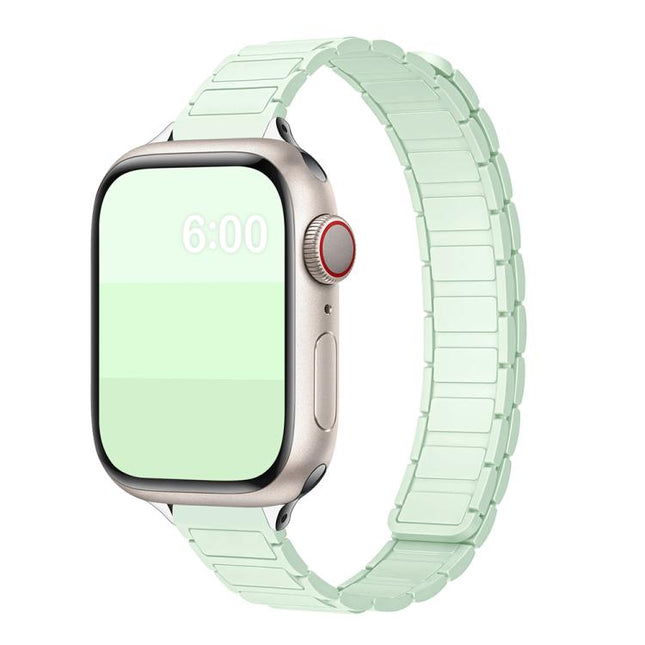 Tri-beads I-shaped Slim Magnetic Silicone Watch Band