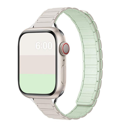Tri-beads I-shaped Slim Magnetic Silicone Watch Band, For Apple Watch 46mm / 49mm / 45mm / 44mm, For Apple Watch 42mm / 41mm / 40mm / 38mm - DealBuddy