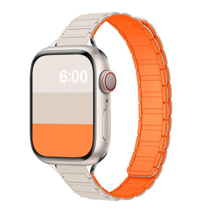 Tri-beads I-shaped Slim Magnetic Silicone Watch Band, For Apple Watch 46mm / 49mm / 45mm / 44mm, For Apple Watch 42mm / 41mm / 40mm / 38mm - DealBuddy