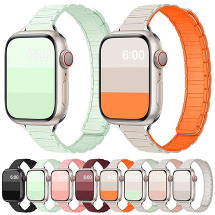 Tri-beads I-shaped Slim Magnetic Silicone Watch Band, For Apple Watch 46mm / 49mm / 45mm / 44mm, For Apple Watch 42mm / 41mm / 40mm / 38mm - DealBuddy