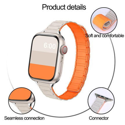 Tri-beads I-shaped Slim Magnetic Silicone Watch Band, For Apple Watch 46mm / 49mm / 45mm / 44mm, For Apple Watch 42mm / 41mm / 40mm / 38mm - DealBuddy