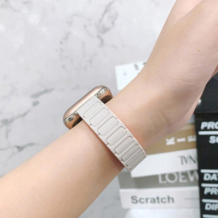 Tri-beads I-shaped Slim Magnetic Silicone Watch Band, For Apple Watch 46mm / 49mm / 45mm / 44mm, For Apple Watch 42mm / 41mm / 40mm / 38mm - DealBuddy