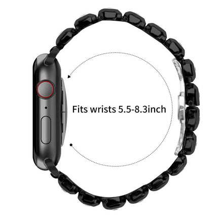 Small Square Diamonds Butterfly Buckle Watch Band, For Apple Watch 46mm / 49mm / 45mm / 44mm, For Apple Watch 42mm / 41mm / 40mm / 38mm - DealBuddy
