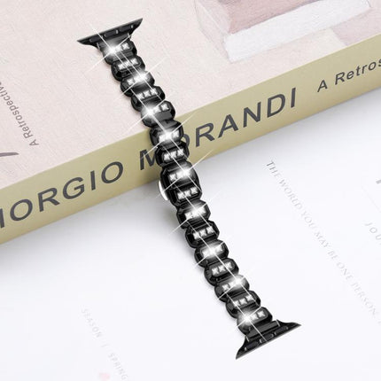 Small Square Diamonds Butterfly Buckle Watch Band