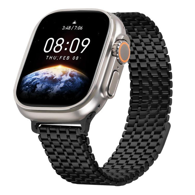 Nine-Bead Magnetic Loop Steel Watch Band