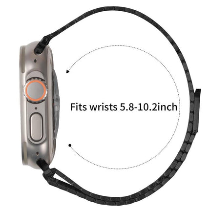 Nine-Bead Magnetic Loop Steel Watch Band, For Apple Watch 46mm / 49mm / 45mm / 44mm, For Apple Watch 42mm / 41mm / 40mm / 38mm - DealBuddy