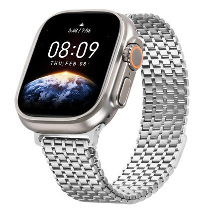 Nine-Bead Magnetic Loop Steel Watch Band, For Apple Watch 46mm / 49mm / 45mm / 44mm, For Apple Watch 42mm / 41mm / 40mm / 38mm - DealBuddy