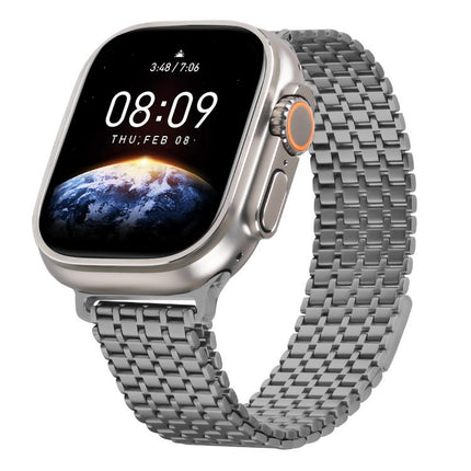 Nine-Bead Magnetic Loop Steel Watch Band, For Apple Watch 46mm / 49mm / 45mm / 44mm, For Apple Watch 42mm / 41mm / 40mm / 38mm - DealBuddy