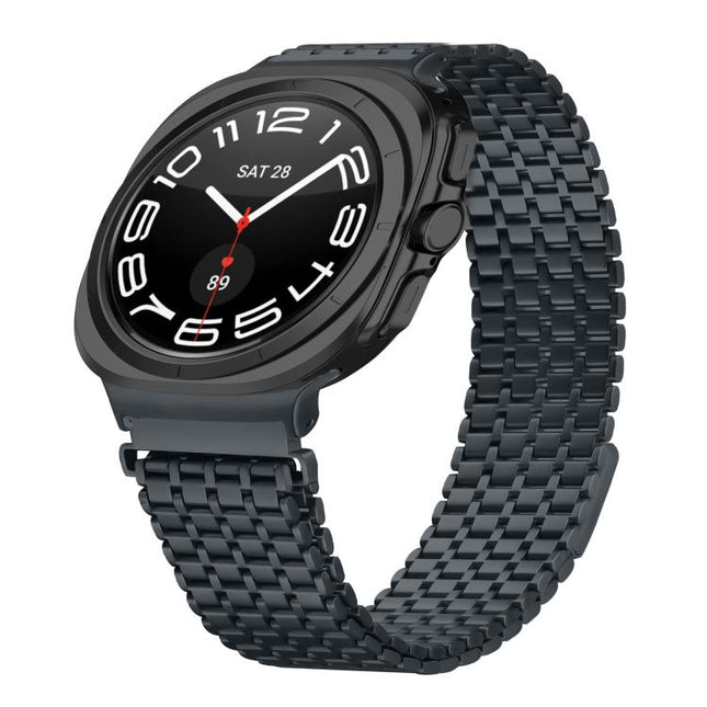 Nine-beads Magnetic Buckle Stainless Steel Watch Band
