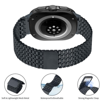 Nine-beads Magnetic Buckle Stainless Steel Watch Band