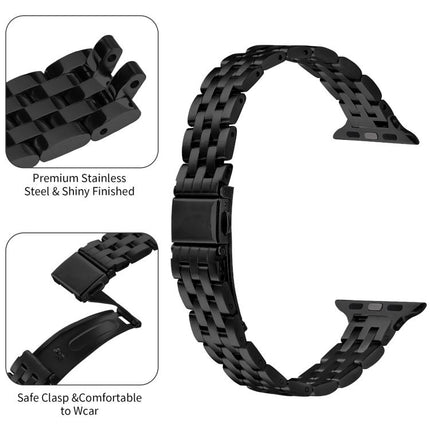 Small Waist Slingshot Buckle Steel Watch Band, For Apple Watch 46mm / 49mm / 45mm / 44mm, For Apple Watch 42mm / 41mm / 40mm / 38mm - DealBuddy