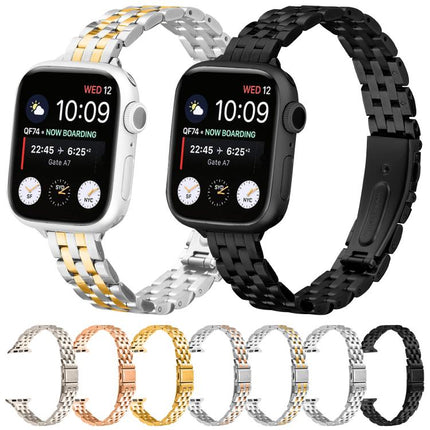 Small Waist Slingshot Buckle Steel Watch Band, For Apple Watch 46mm / 49mm / 45mm / 44mm, For Apple Watch 42mm / 41mm / 40mm / 38mm - DealBuddy