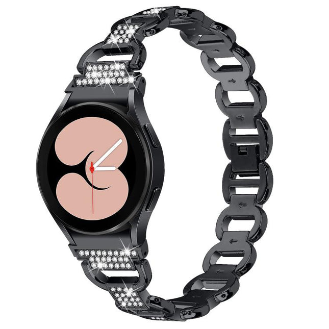 Metal Head Oval Diamond Stainless Steel Watch Band
