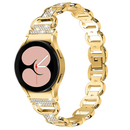 Metal Head Oval Diamond Stainless Steel Watch Band