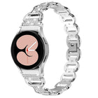 Metal Head Oval Diamond Stainless Steel Watch Band