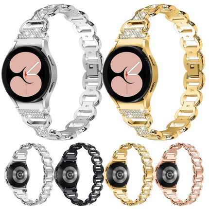Metal Head Oval Diamond Stainless Steel Watch Band