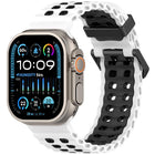 Ocean Double-row Hole Two-color Silicone Watch Band, For Apple Watch 46mm / 49mm / 45mm / 44mm