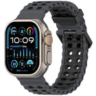 Ocean Double-row Hole Two-color Silicone Watch Band