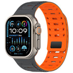 For Apple Watch 46mm / 49mm / 45mm / 44mm / Gray Orange