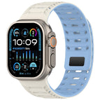For Apple Watch 42mm / 41mm / 40mm / 38mm / Antique White Misty Blue
