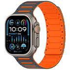 For Apple Watch 46mm / 49mm / 45mm / 44mm / Gray Orange