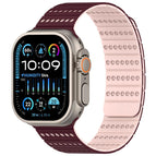 For Apple Watch 46mm / 49mm / 45mm / 44mm / Burgundy Frosted