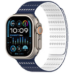 For Apple Watch 46mm / 49mm / 45mm / 44mm / Deep Blue White