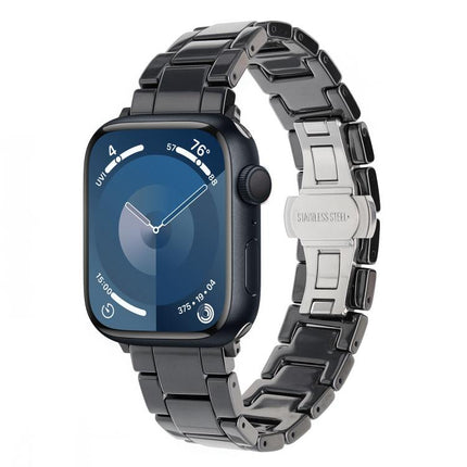 Tank Grain Ceramics Watch Band, For Apple Watch 46mm / 49mm / 45mm / 44mm, For Apple Watch 42mm / 41mm / 40mm / 38mm - DealBuddy